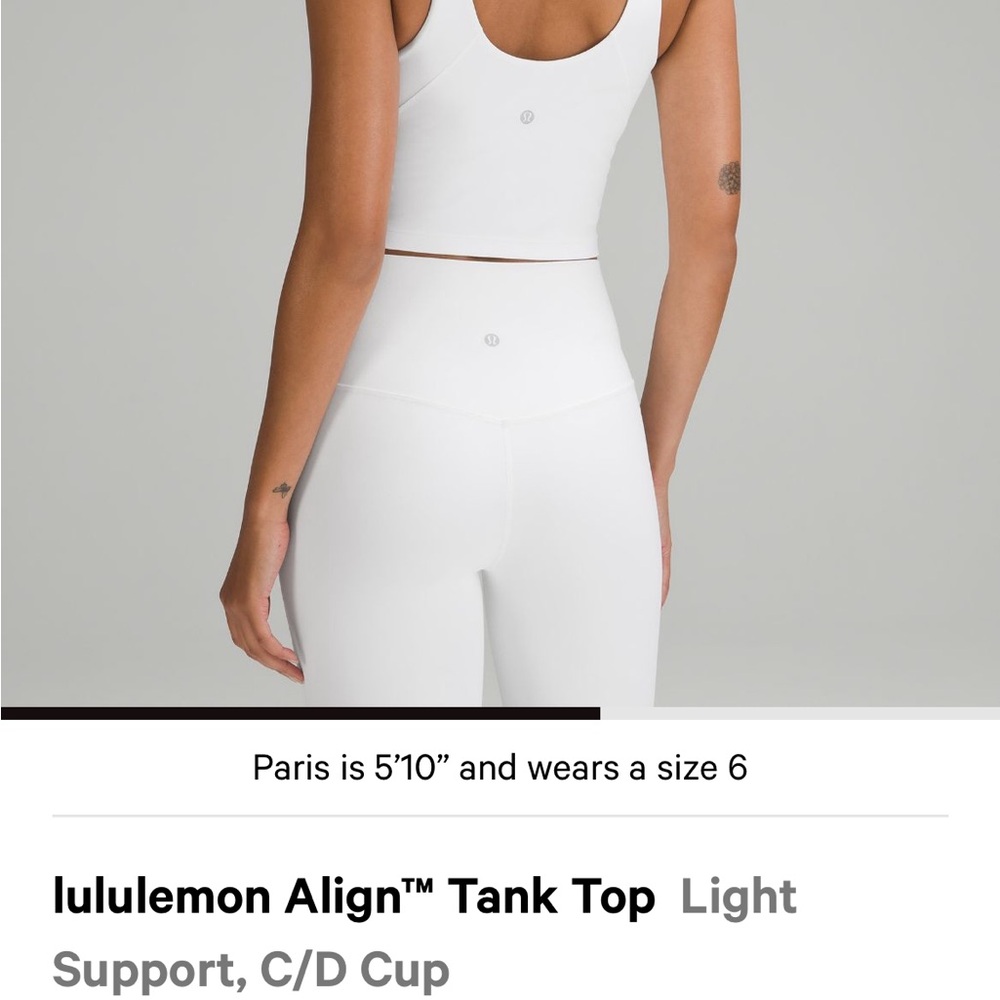 Lululemon Alight Light Support Tank *C/D cup, size 8 - Picture 5 of 5